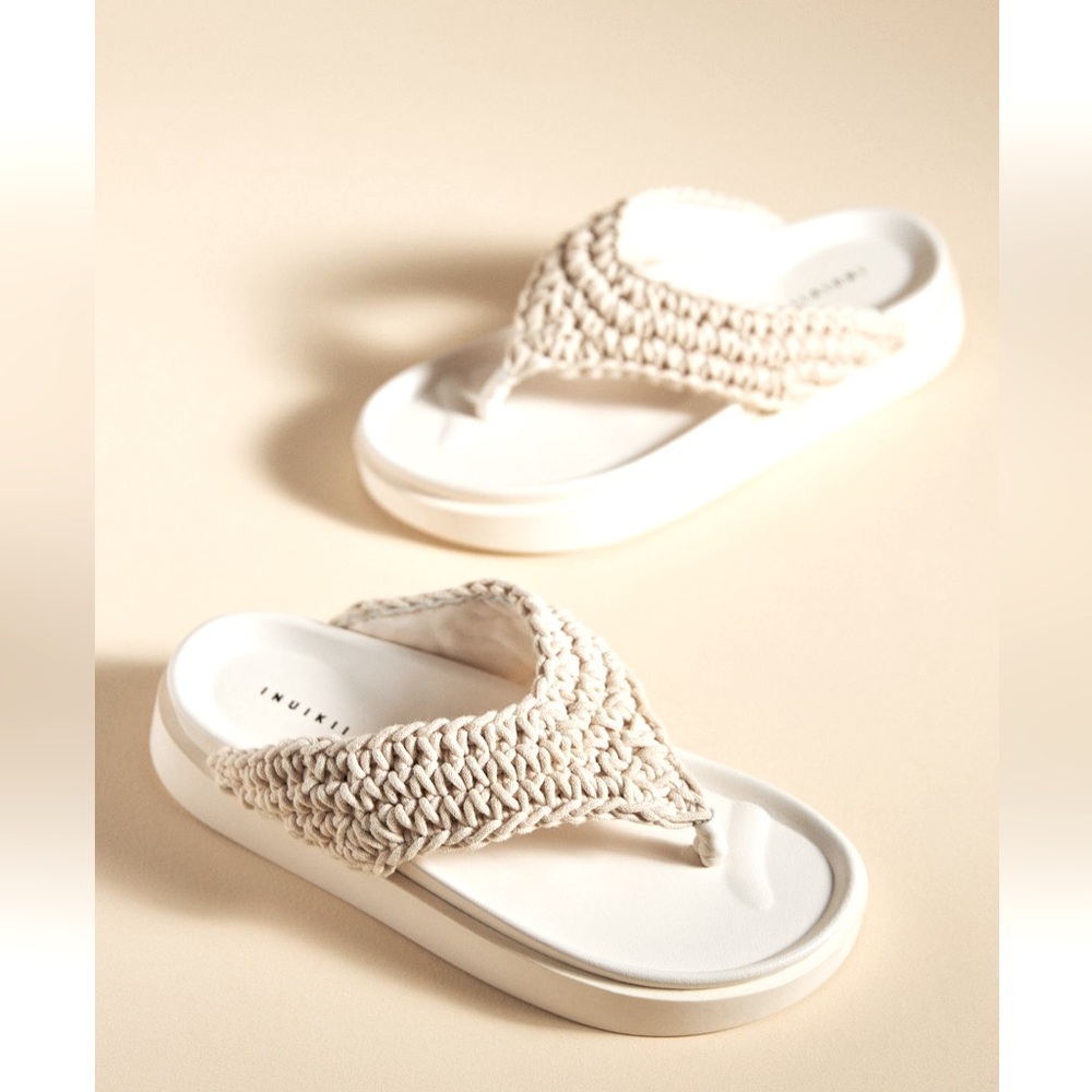 Inuikii Woven Thong Sandals, 36